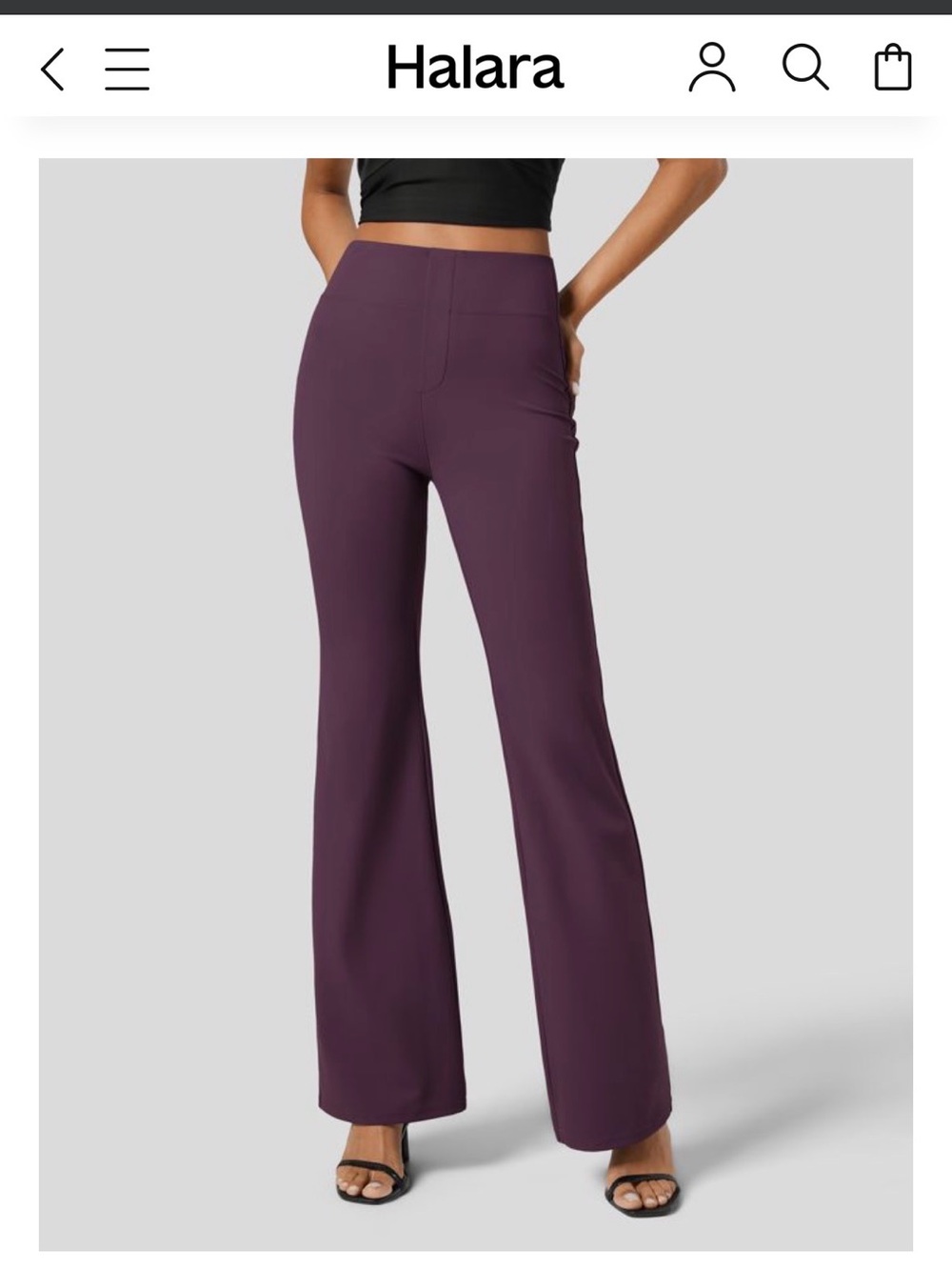 Halara Flex™ High Waisted Back Side Pocket Slight Flare Work Pants